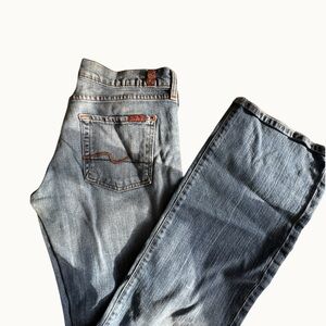 7 For All Mankind Vintage Women's Light Blue Bootcut Jeans